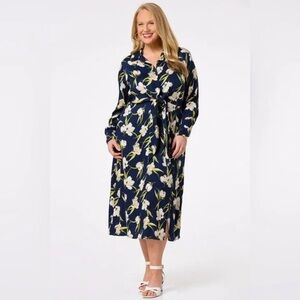 Cato | PLUS SIZE FLORAL TIE FRONT DRESS Various Sizes Available